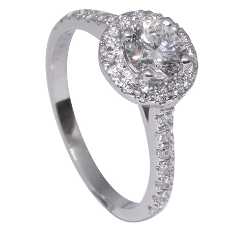 18K White Gold Multi Stone Ring : 1.00 cttw Diamonds