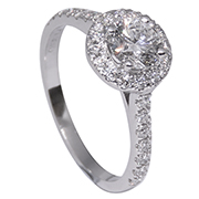 18K White Gold 1.00cttw Diamond Ring