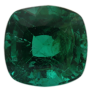 2.72 ct Intense Green Cushion Cut Natural Emerald