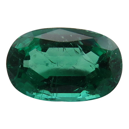 5.10 ct Intense Green Oval Natural Emerald