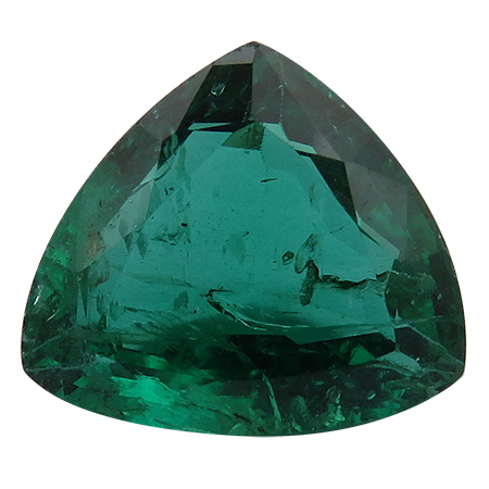 7.45 ct Deep Rich Green Trillion Natural Emerald