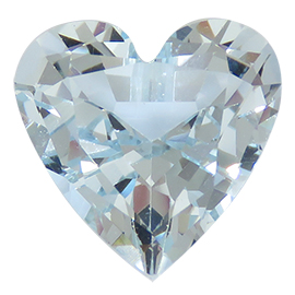 3.65 ct Heart Shape Aquamarine : Light Blue