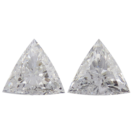 1.83 cttw Pair of Trillion Diamonds : F / SI1