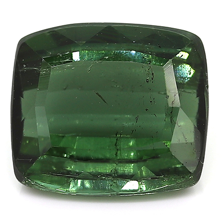 2.71 ct Cushion Cut Tourmaline : Rich Green