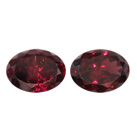 2.17 ct Pair Of Oval Garnet : Reddish Brown