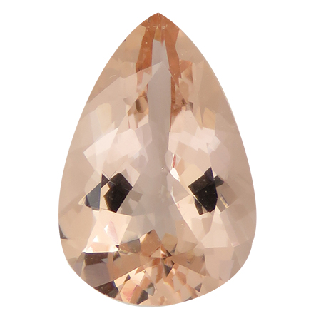 3.05 ct Brownish Pink Pear Shape Natural Morganite