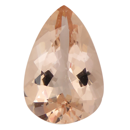 3.05 ct Pear Shape Morganite : Brownish Pink