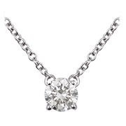 14K White Gold 0.40cttw Diamond Pendant