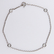 14K White Gold 0.40cttw Diamond Bracelet