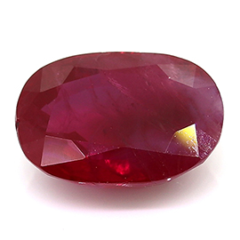 1.68 ct Oval Ruby : Pinkish Red