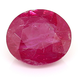 1.00 ct Oval Ruby : Pinkish Red