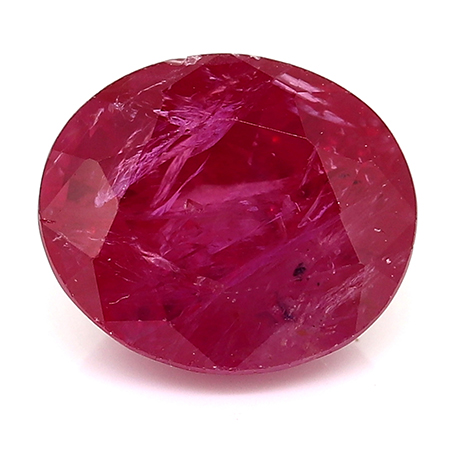 2.08 ct Oval Ruby : Pinkish Red