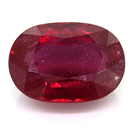 3.69 ct Oval Ruby : Fine Purple Red