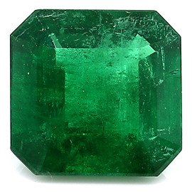 3.09 ct Emerald Cut Emerald : Deep Rich Green