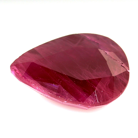 1.35 ct Pear Shape Ruby : Pinkish Red