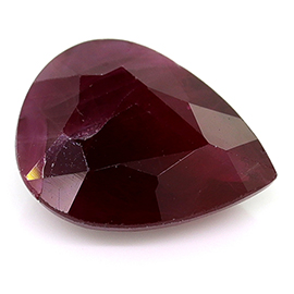 1.89 ct Pear Shape Ruby : Deep Red