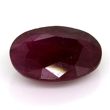 0.56 ct Oval Ruby : Deep Darkish Red