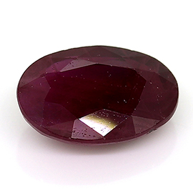 0.56 ct Deep Darkish Red Oval Natural Ruby