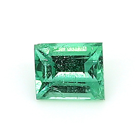 0.12 ct Emerald Cut Emerald : Fine Grass Green