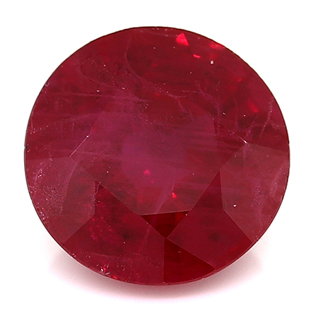 0.98 ct Round Ruby : Rich Red