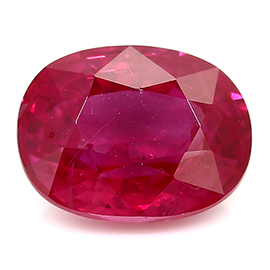 1.60 ct Oval Ruby : Pinkish Red