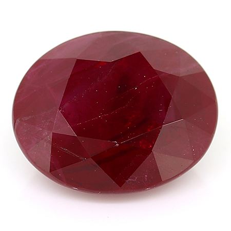 1.79 ct Oval Ruby : Deep Rich Red
