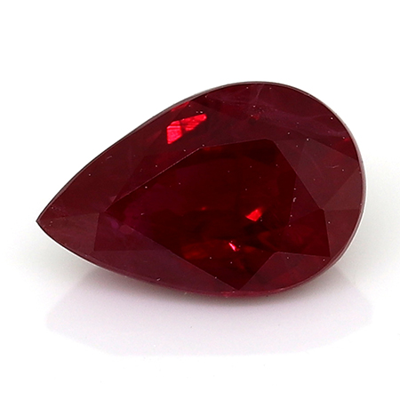 0.43 ct Pear Shape Ruby : Pigeon Blood Red