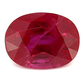1.07 ct Oval Ruby : Deep Rich Red