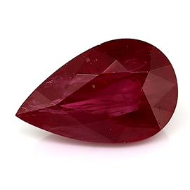1.09 ct Pear Shape Ruby : Rich Red