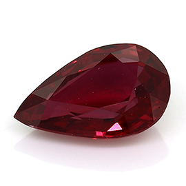 0.52 ct Pear Shape Ruby : Intense Red