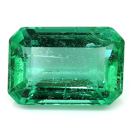 1.73 ct Rich Green Natural Emerald Cut Natural Emerald