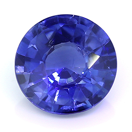 0.83 ct Round Blue Sapphire : Royal Navy Blue