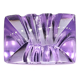 13.83 ct Fine Purple Emerald Cut Etched Natural Amethyst