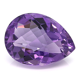 18.36 ct Deep Rich Purple Pear Shape Natural Amethyst