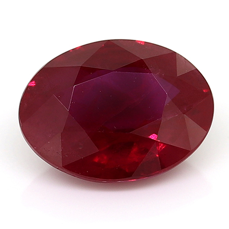 1.37 ct Oval Ruby : Red