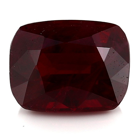 1.57 ct Cushion Cut Ruby : Rich Pigeon Blood Red