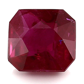 1.02 ct Emerald Cut Ruby : Pigeon Blood Red