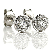 14K White Gold 0.40cttw Diamond Earrings