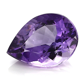 7.42 ct Pear Shape Amethyst : Rich Purple