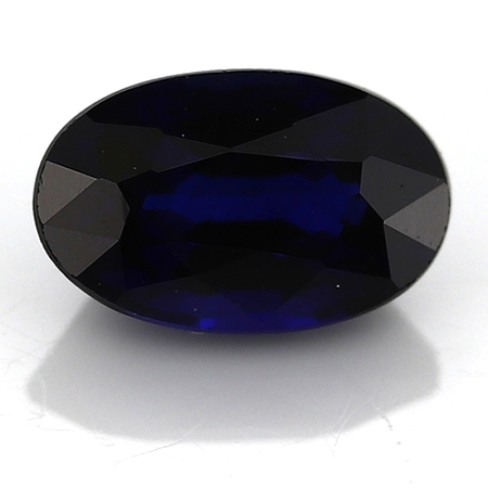 0.38 ct Oval Blue Sapphire : Deep Royal Blue