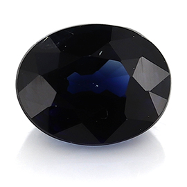 0.38 ct Oval Blue Sapphire : Deep Royal Blue