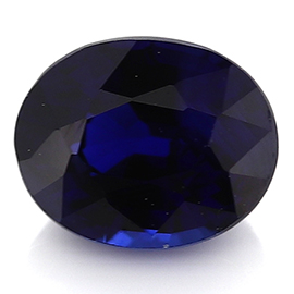 0.38 ct Oval Blue Sapphire : Deep Royal Blue