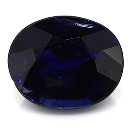 0.45 ct Oval Blue Sapphire : Deep Royal Blue