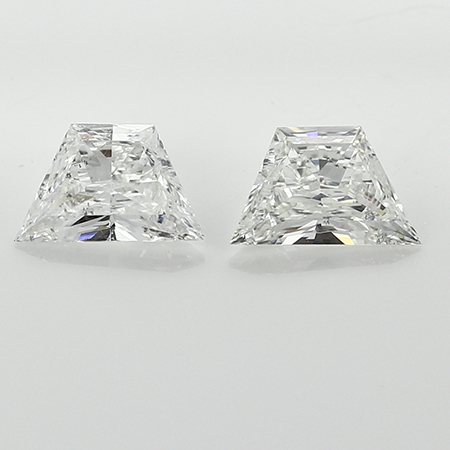 1.13 cttw Pair of Trapezoid Brilliant Cut Natural Diamonds : E / SI2