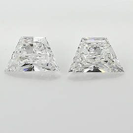 1.13 cttw Pair of Trapezoid Brilliant Cut Diamonds : E / SI2
