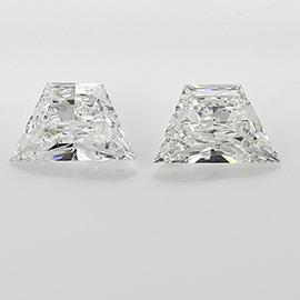 1.13 cttw Pair of Trapezoid Brilliant Cut Natural Diamonds : E / SI2