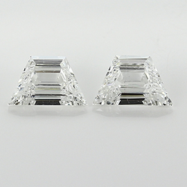 1.00 cttw Pair of Trapezoid Natural Diamonds : E / SI1