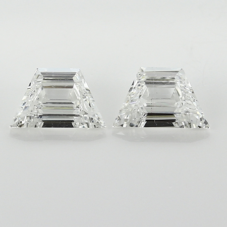 1.00 cttw Pair of Trapezoid Natural Diamonds : E / SI1