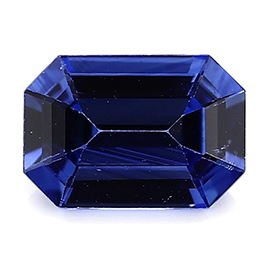 0.67 ct Deep Rich Blue Emerald Cut Natural Blue Sapphire