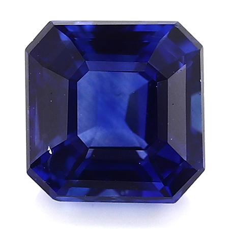 0.87 ct Royal Blue Emerald Cut Natural Blue Sapphire
